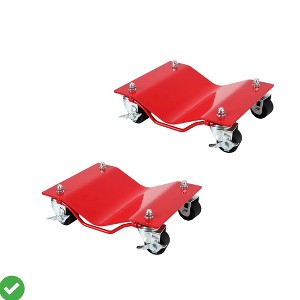 Car Dolly Set of 2 5000 LBS Capacity Wheel Dolly Heavy Duty Vehicle Dolly for Moving Car w/2.5 Inch Nylon Wheels Bolts Resist - 1 of 4