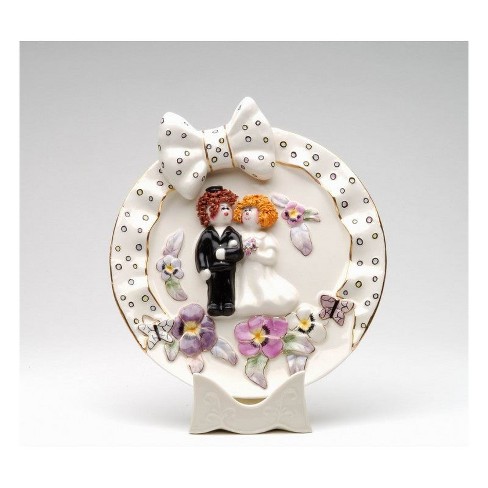 Kevins Gift Shoppe Ceramic Bride and Groom Plate - image 1 of 3