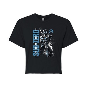 Women's - Mortal Kombat - Sub Zero Lin Kuei Cropped Graphic T-Shirt - 1 of 4