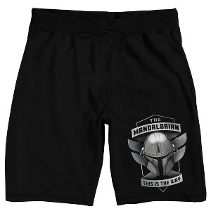 The Mandalorian This Is The Way Men's Black Sleep Pajama Shorts - 1 of 4