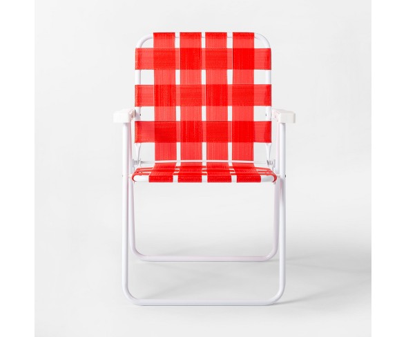 Webstrap Beach Chair Red - Sun Squad&#153;