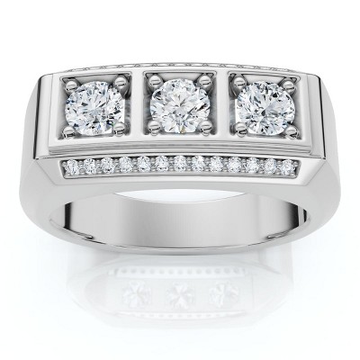 Pompeii3 1Ct TW Men's Diamond Ring Lab Created 14k Gold or Platinum
