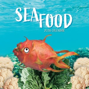 2026 Square Wall Calendar, Sea Food, 16-Month Funny Corner Theme with 180 Reminder Stickers (12x12 In) 33 - 1 of 4