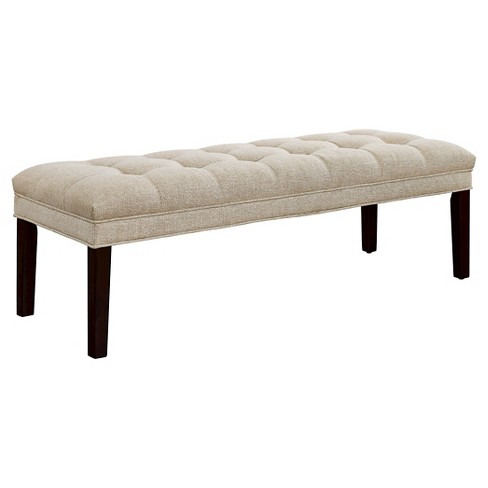 upholstered tufted bedroom bench white - samuel lawrence : target