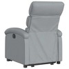 vidaXL Power Lift Recliner Chair for Elderly - Light Gray Fabric, Electric-Assist Stand, Manual Recline, Padded Comfort, Side Pocket, Solid Frame - 4 of 4