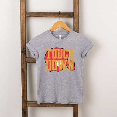 The Juniper Shop Touch Down Red Helmet Distressed Toddler Short Sleeve Tee