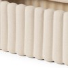 HomeRoots 6" Beige Oval Ceramic Ribbed Texture Table Vase - 4 of 4