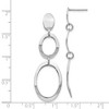 Black Bow Jewelry Triple Oval Dangle Post Earrings in Polished Sterling Silver - 4 of 4