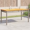 vidaXL Garden Table Black and Brown - 2 of 4