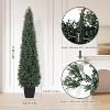 Artificial Boxwood Topiary Trees - Cone Shape Fake Plant with Modern Black Planter, Faux Outdoor Plants for Indoor Front Porch Plants Set of 2 - 3 of 4