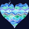 Junior's Design By Humans A Sea of Love (white) By Timone T-Shirt - 2 of 3