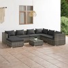 vidaXL Garden Lounge Set Grey with Anthracite Cushions - 2 of 4