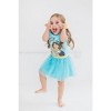 Disney Moana Princess Frozen Rapunzel Jasmine Belle Girls T-Shirt Tulle Skirt and Scrunchie 3 Piece Outfit Set Toddler - image 3 of 4