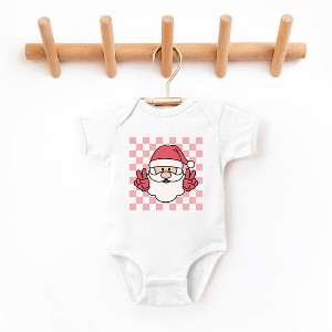 The Juniper Shop Checkered Santa Baby Bodysuit - 1 of 3