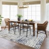 Washable Modern Abstract Rug Non Slip Low Pile Rug Soft Throw Floor Cover Foldable Indoor Carpet for Living Room Bedroom,Blue Orange/5'x7' - 4 of 4