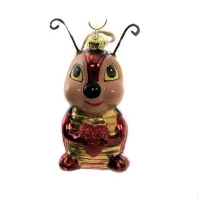 Holiday Ornament 4.25" Lovebug Heart Ladybug Valentine's  -  Tree Ornaments