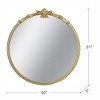 Wooakway 1PC/2PC Gold Ornate Circle Mirror with Decorative Embellished Frame Wall Hanging Accent Mirror Decor for Living Room Bedroom Entryway - 4 of 4