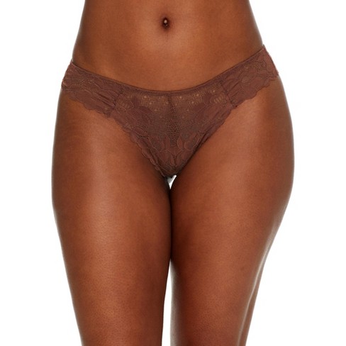 Bare Women's The Essential Lace Thong - A20283 Xs Coco : Target