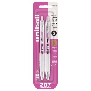uni-ball Signo 207 Retractable Gel Pen 0.7 mm Medium Black 2/Pack 47396 - 1 of 4