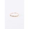 Slickblue Gold Braided Link Ring, Smooth Band with Structured Trim, Thin Delicate Style, 0.7" Diameter - 3 of 3
