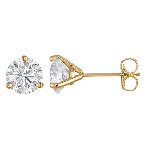 Naturalux 14K Yellow Gold 2 CT Lab Grown Diamond Solitaire Stud Earrings - 1 of 4