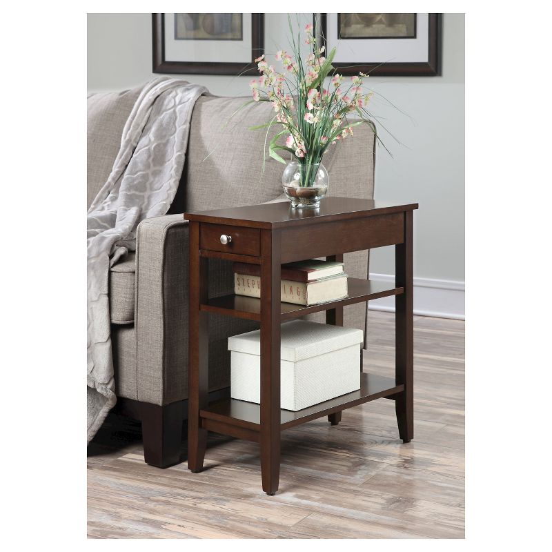 American Heritage 3 Tier End Table with Drawer - Breighton Home, 4 of 7