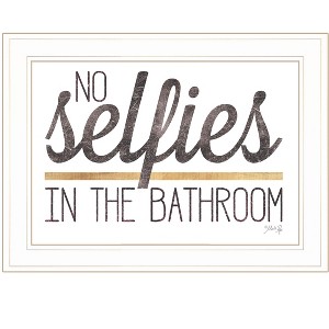 No Selfies in the Bathroom by Marla Rae, Ready to Hang Framed Print, White Frame - 1 of 1