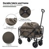 RISOKEYS Foldable Utility Beach Wagon Cart , Heavy Duty Utility Wagon Grocery Cart,3pcs Plastic Liner Bag,for Gardening, Beach, Picnics - 4 of 4