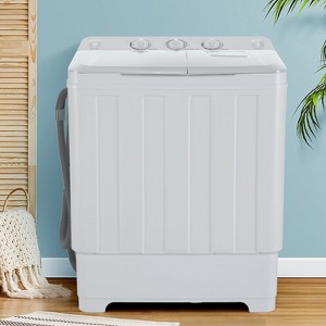 KRISRATE Washing Machine 30Lbs Twin Tub Portable Washing Machine, 19Lbs Washer 11Lbs Spinner Combo with Drain Pump Time Control for Apartment Dorm RV - 1 of 4
