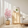 Artificial Cherry Blossom Tree in Pot - Pink Faux Flowers for Indoor/Outdoor Decor, Weddings, Home & Office - 4 of 4