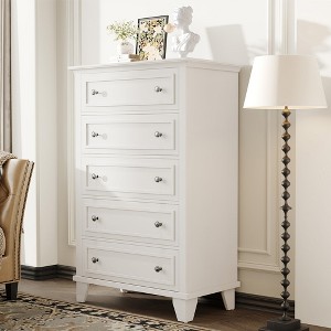 5 Drawer Dresser for Bedroom, 48" Tall Wood Dresser & Chests of Drawers with Deep Drawers - 1 of 4