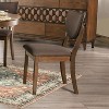 24/7 Shop At Home Set of 2 Raven Padded Seat Side Chair Walnut: Curved Backrest, Transitional Design - image 2 of 3