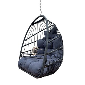 NicBex Indoor Outdoor Hammock Egg Chair without Stand,Hanging Chair with Foldable Frame for Patio Bedroom Porch Garden - 1 of 4