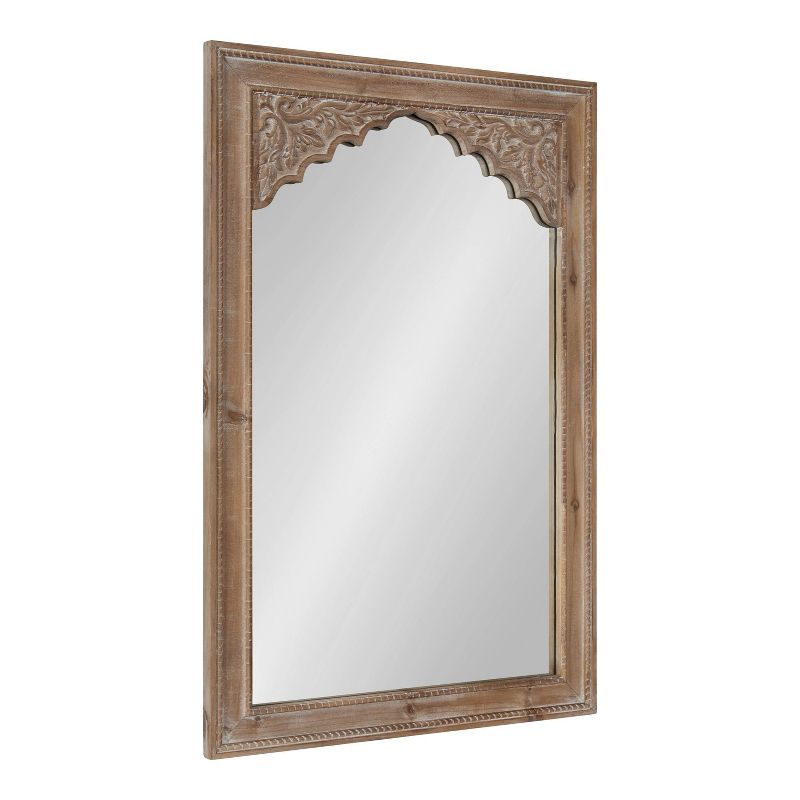 24&#34; x 36&#34; Shivani Wood Framed Decorative Wall Mirror Rustic Brown - Kate &#38; Laurel All Things Decor, 1 of 8