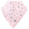 Hudson Baby Infant Girl Cotton Bib and Headband Set 5pk, Cloud Mobile Pink, One Size - 2 of 4