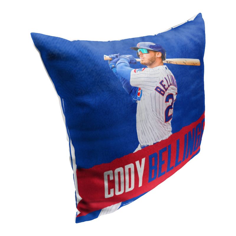 18&#34;x18&#34; MLB Chicago Cubs 23 Cody Bellinger Player Printed Throw Decorative Pillow, 4 of 6