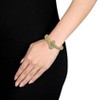 EVERLY JEWELRY | Two Tone Silver 0.78 CT TGW White Cubic Zirconia Graduated round stretch wrap omega 7 12mm Bangle - 3 of 4