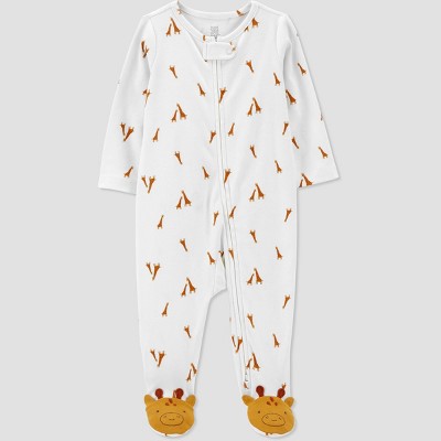 Carter's Just One You® Baby Giraffe Footed Pajama - Ivory Newborn