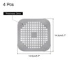 Unique Bargains Shower Drain Hair Catcher Square Drain Cover Silicone Strainer Hair Stopper for Shower Sink Bathroom Tub Accessories - 2 of 4