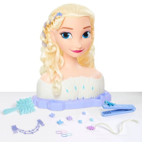 frozen hair styling doll head