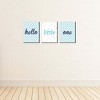 Big Dot of Happiness Hello Little One - Blue and Silver - Baby Boy Nursery Wall Art & Kids Room Decor - Gift Ideas - 7.5 x 10 inches - Set of 3 Prints - 3 of 4