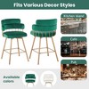 Sapphtopaz Bar Stools Set of 2 Upholstered Counter Height Chair, 180°Swivel Barstools with Back and Metal Legs for Kitchen Island, Dining Room - 2 of 4