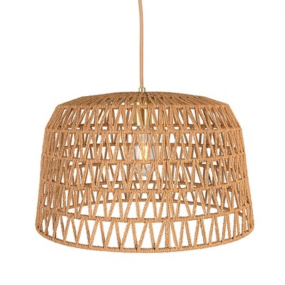 Woven Pendant Lamp Natural - 3R Studios