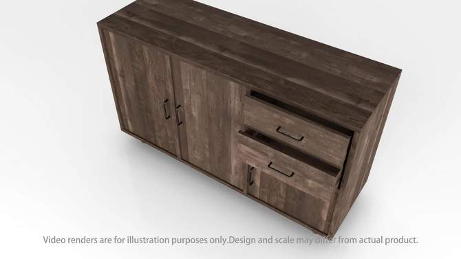 Iohomes Frakes Contemporary Buffet Table Natural Tone - HOMES: Inside + Out, 2 of 13, play video