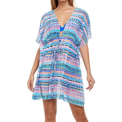 Women's V-Neck Mesh Tunic Cover Up - Profile By Gottex