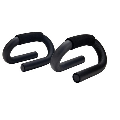 Mind Reader Push-Up Bar, Set of 2, Iron, Black