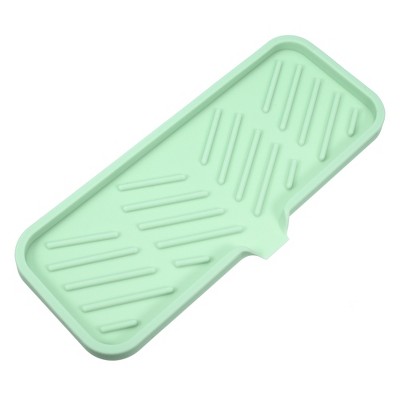 Unique Bargains Silicone Soap Dish Keep Soap Dry Soap Cleaning Storage for  Home Bathroom Kitchen Green 2 Pcs