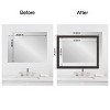 Amanti Art Mirror Makeover Bathroom Mirror Frame Border Kit - Fully Assembled Peel and Stick Frame - Mirror NOT Included - Rustic Plank Narrow Trim - 4 of 4