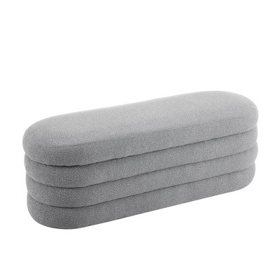 Ottoman with Storage,Foot Rest Bench Bag Floor Chair for Bedroom or Entryway in Gray