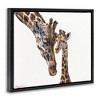 Stupell Industries Baby Giraffe Animal Watercolor Black Framed Floater Canvas Wall Art - 3 of 4